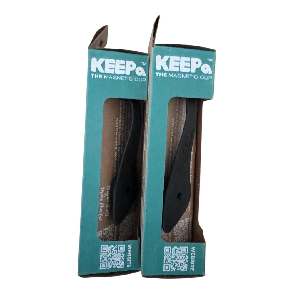 KEEPA The Magnetic Clip (2 Pack) Black Rare Earth Magnet Utility Straps (NEW)